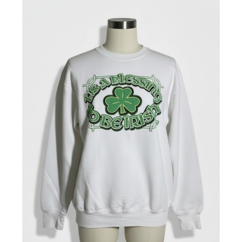 Vintage‎ Fruit of the Loom Best XL Tis A Blessing To Be Irish St Patricks Day